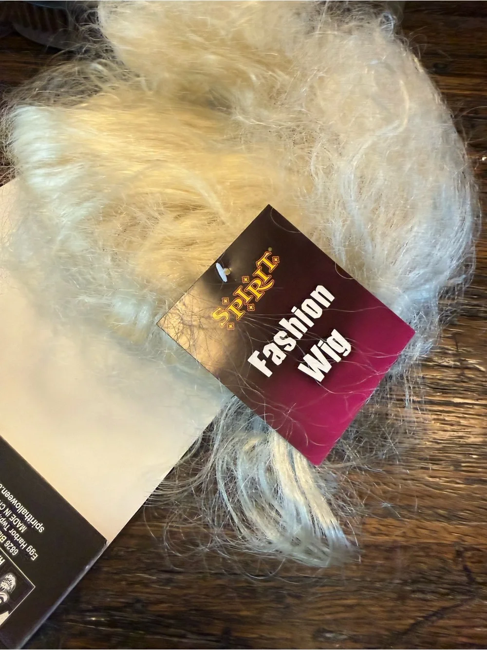 Spirit Halloween Curly Blonde Wig Synthetic Hair Costume Cosplay Theater